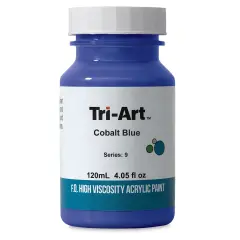 Tri-Art High Viscosity Artist Acrylic - Cobalt Blue, 120 ml jar
