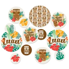 Big Dot of Happiness Tropical Luau - Hawaiian Beach Party Giant Circle Confetti - Party Decorations - Large Confetti 27 Count