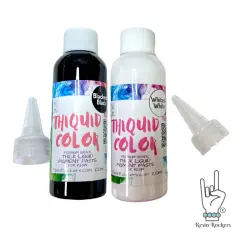 Thiquid Blackest Black and Whitest White 100 ml Liquid Concentrated Pigment for Epoxy Resin Art