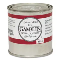 Gamblin Artist's Oil Color - Quinacridone Red, 8 oz Can