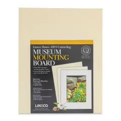 Lineco Cotton Rag Museum Mounting Boards - Pkg of 25, Cream, 8" x 10"