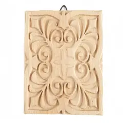 CousinDIY Paintable Wood Medallian 4"x4"-Palm Square
