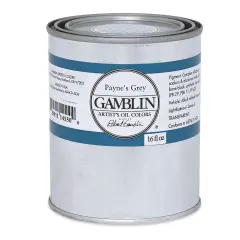 Gamblin Artist's Oil Color - Paynes Grey, 16 oz Can