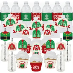 Big Dot of Happiness Ugly Sweater - Holiday and Christmas Party Favors and Cupcake Kit - Fabulous Favor Party Pack - 100 Pieces