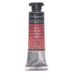 Sennelier French Artists' Watercolor - Cadmium Red Purple, 10 ml, Tube