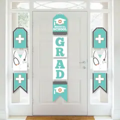 Big Dot of Happiness Medical School Grad - Hanging Vertical Paper Door Banners - Doctor Graduation Party Wall Decoration Kit - Indoor Door Decor