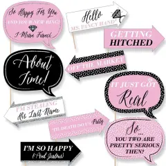 Big Dot of Happiness Funny Omg, You're Getting Married - Engagement Party Photo Booth Props Kit - 10 Piece