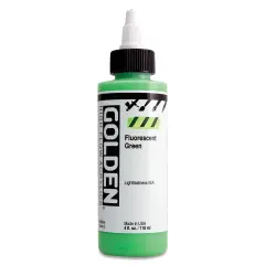 Golden High Flow Acrylics - Fluorescent Green, 4 oz bottle