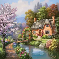 Sunsout Spring Creek Cottage 300 pc Jigsaw Puzzle 36660