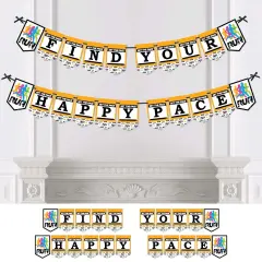 Big Dot of Happiness Set the Pace - Running - Track, Cross Country or Marathon Party Bunting Banner - Party Decorations - Find Your Happy Pace