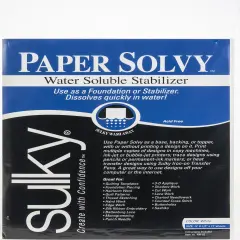 Sulky Paper Solvy Water-Soluble Stabilizer 12/Pkg-8.5"X11"