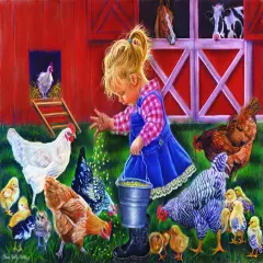 Sunsout Little Farm Girl 500 pc Jigsaw Puzzle 35886