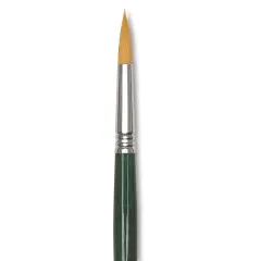Escoda Barroco Toray Gold Synthetic Brush - Round, Long Handle, Size 12