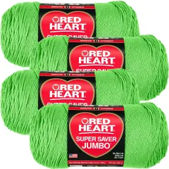 Multipack of 4 - Red Heart Super Saver Jumbo Yarn-Spring Green