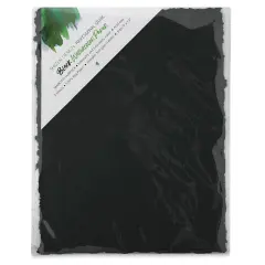 Shizen Black Watercolor Paper - 9" x 12", Hot Press/Smooth, 5 Sheet Pkg
