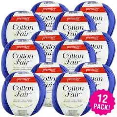 Multipack of 12 - Premier Yarns Cotton Fair Solid Yarn-Blue Iris