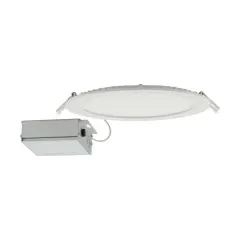 Satco 24w LED 8 inch CCT Selectable 120 volt Direct Wire Round Downlight White