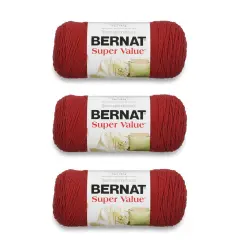 Bernat Super Value Redwood Heather Yarn - 3 Pack of 198g/7oz - Acrylic - 4 Medium (Worsted) - 426 Yards - Knitting/Crochet