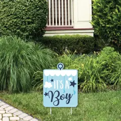 Big Dot of Happiness It's a Boy - Outdoor Lawn Sign - Blue Baby Shower Yard Sign - 1 Piece