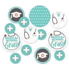 Big Dot of Happiness Medical School Grad - Doctor Graduation Party Giant Circle Confetti - Party Decorations - Large Confetti 27 Count