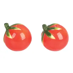 Red Tomato Salt & Pepper Shakers Set of 2 Spring Summer Dining Decor