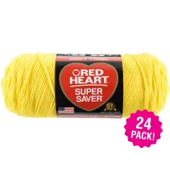 Multipack of 24 - Red Heart Super Saver Yarn-Bright Yellow