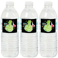 Big Dot of Happiness Scientist Lab - Baby Shower or Birthday Party Water Bottle Sticker Labels - Set of 20