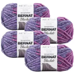 (Pack of 4) Bernat Blanket Big Ball Yarn-Purple Sunset