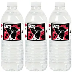 Big Dot of Happiness Happy Little Ladybug - Baby Shower or Birthday Party Water Bottle Sticker Labels - Set of 20