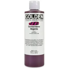 Golden Fluid Acrylics -Quinacridone Magenta, 8 oz bottle