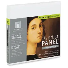 Ampersand Value Series Artist Panel - Smooth, 8" x 8", 7/8" Cradle