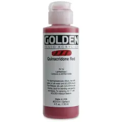 Golden Fluid Acrylics - Quinacridone Red, 4 oz bottle