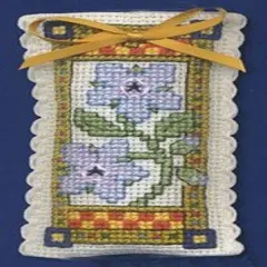 Textile Heritage Lavender Sachet Counted Cross Stitch Kit - Medieval Garden Multicolor