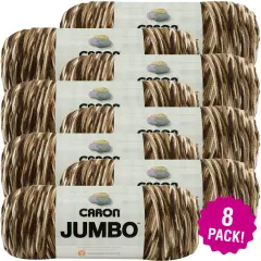 Multipack of 8 - Caron Jumbo Print Yarn-Chocolate