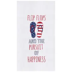 Flip Flops & The Pursuit Of Happiness Flour Sack Cotton Kitchen Towel