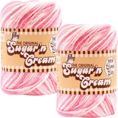 (Pack of 2) Lily Sugar'n Cream Yarn - Ombres Super Size-Strawberry