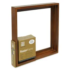 Ampersand Floaterframe - Bold, Walnut, 12" x 12", 1-1/2"