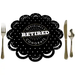 Big Dot of Happiness Happy Retirement - Retirement Party Round Table Decorations - Paper Chargers - Place Setting For 12