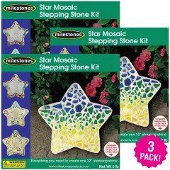 Multipack of 3 - Mosaic Stepping Stone Kit-Star