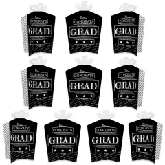Big Dot of Happiness Graduation Cheers - Table Decorations - Graduation Party Fold and Flare Centerpieces - 10 Count