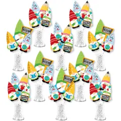 Big Dot of Happiness School Gnomes - Teacher and Classroom Decorations Centerpiece Sticks - Showstopper Table Toppers - 35 Pieces