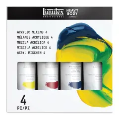Liquitex Professional Heavy Body Acrylics - Set of 4, Primary Colors, 2 oz