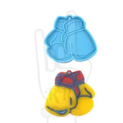 Boxing Gloves Keychain Silicone Mold for Epoxy Resin Art