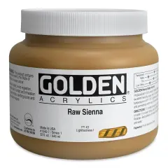 Golden Heavy Body Artist Acrylics - Raw Sienna, 32 oz Jar