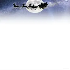 Great Papers! Moonlight Santa Holiday Letterhead, Invitations and Announcements, Printer Friendly, 8.5"x11", 50 Pack
