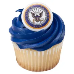 United States Navy Cupcake Rings, 12ct