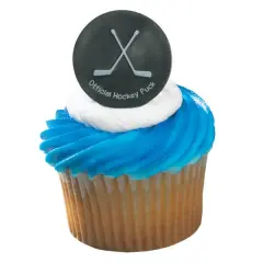 Hockey Puck Cupcake Rings, 12ct