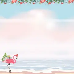 Great Papers! Merry Flamingo Holiday Letterhead, Invitations and Announcements, Printer Friendly, 8.5" x 11", 80 Pack