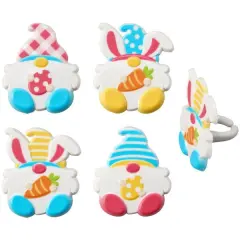 Easter Gnome Cupcake Rings, 12ct