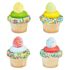 Painted Eggs Cupcake Rings, 12ct